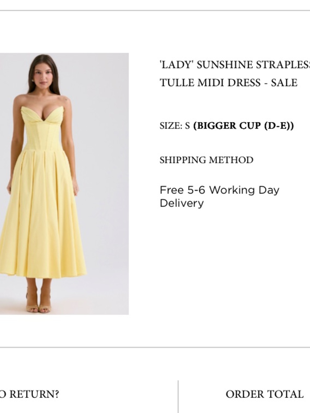 House of CB ‘LADY SUNSHINE STRAPLESS
TULLE MIDI DRESS - Picture 9 of 12